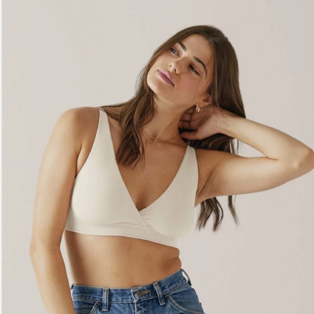 BRAVADO DESIGNS BALLET Nursing Wireless Bra /Ivory /Sizes:M/L